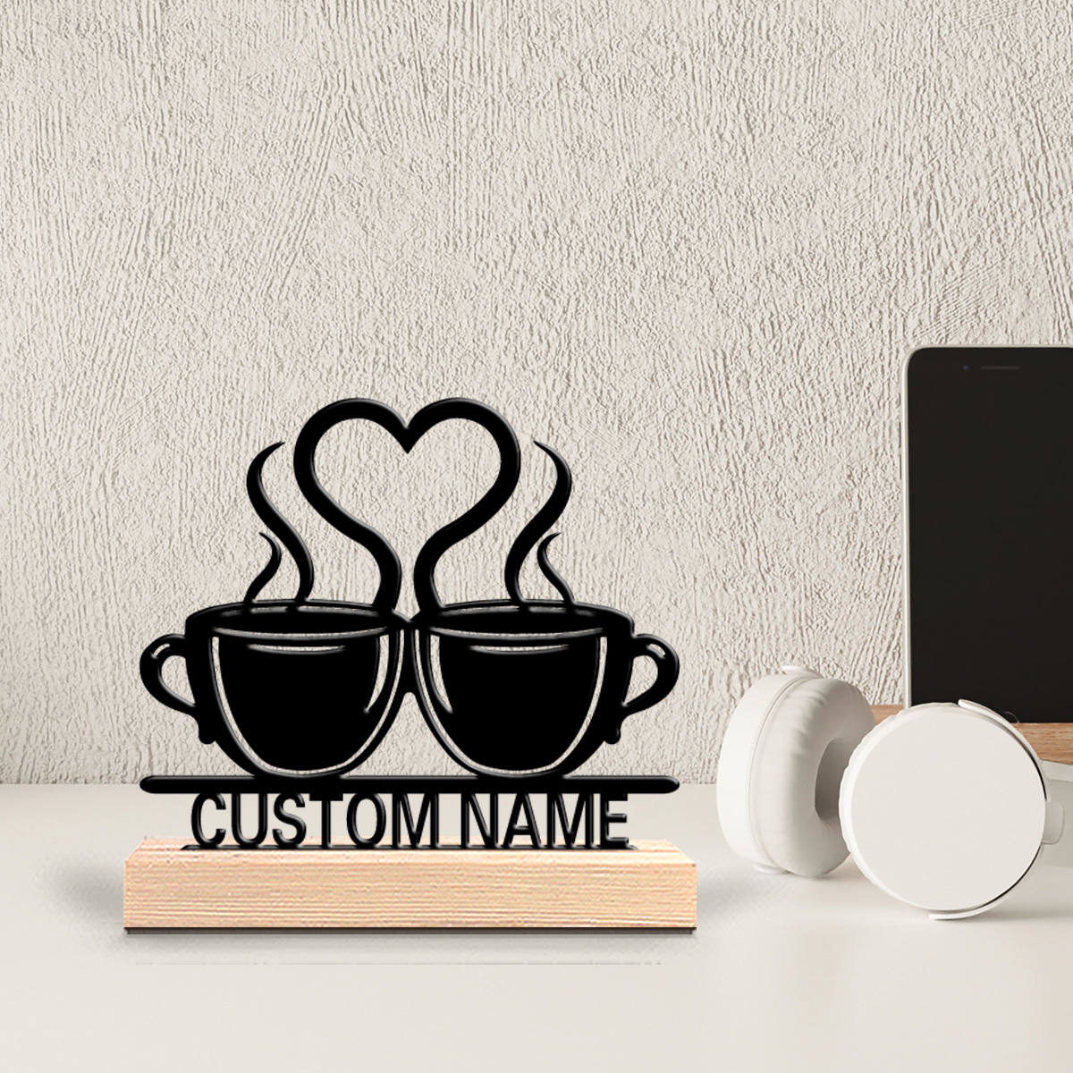 Home Decor Wall Art - 1pc Beauty Personalized Custom Coffee Metal