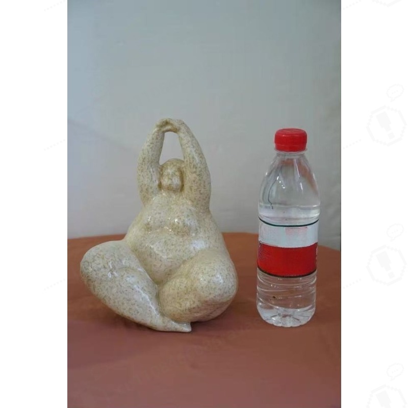 Home Decor Living Room - Handcrafted Sandstone Resin Figurine Abstract Chubby