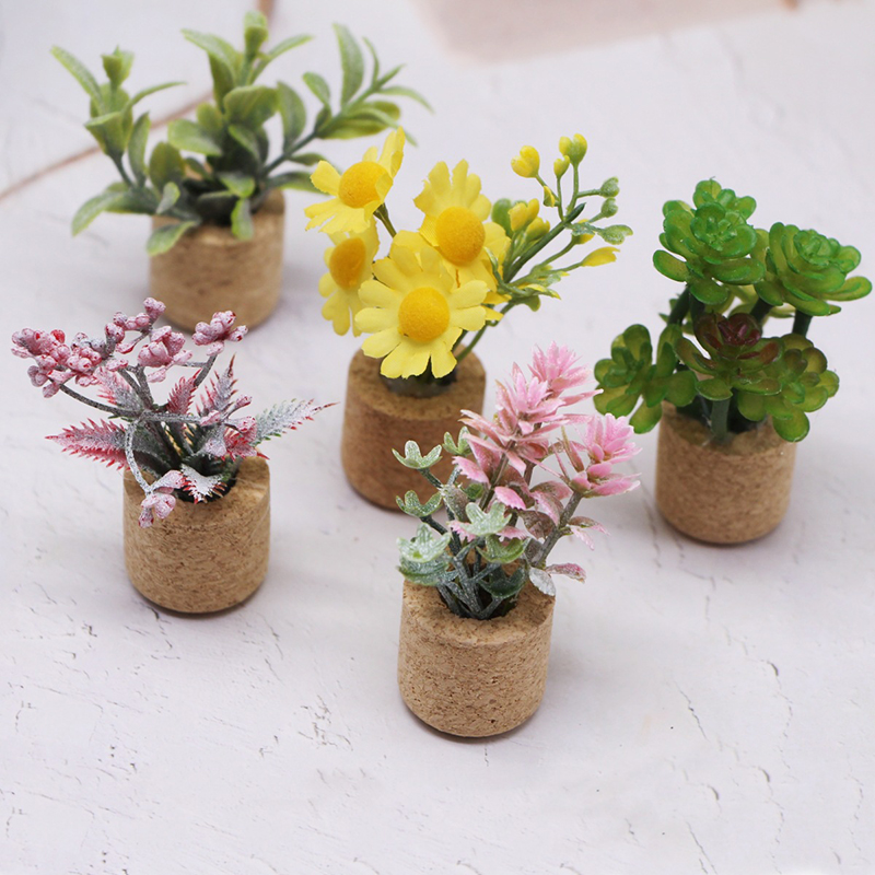 Home Decor Vase - 🛒1:12 Dollhouse Simulation Flower Plant Potted
