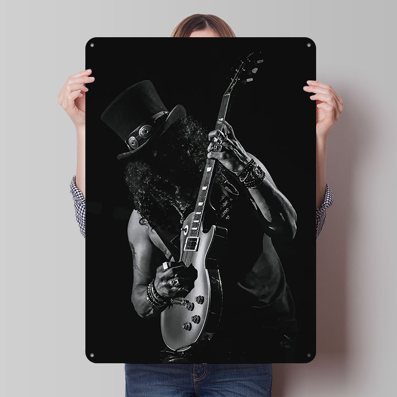 Home Decor Solo - Slash Guitar Solo Metal Poster Garage