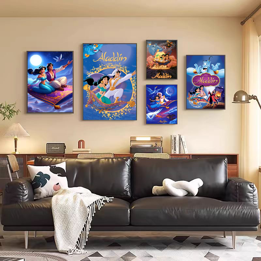 Home Decor Disney - 1pc frameless Canvas Painting Amine Aladdin