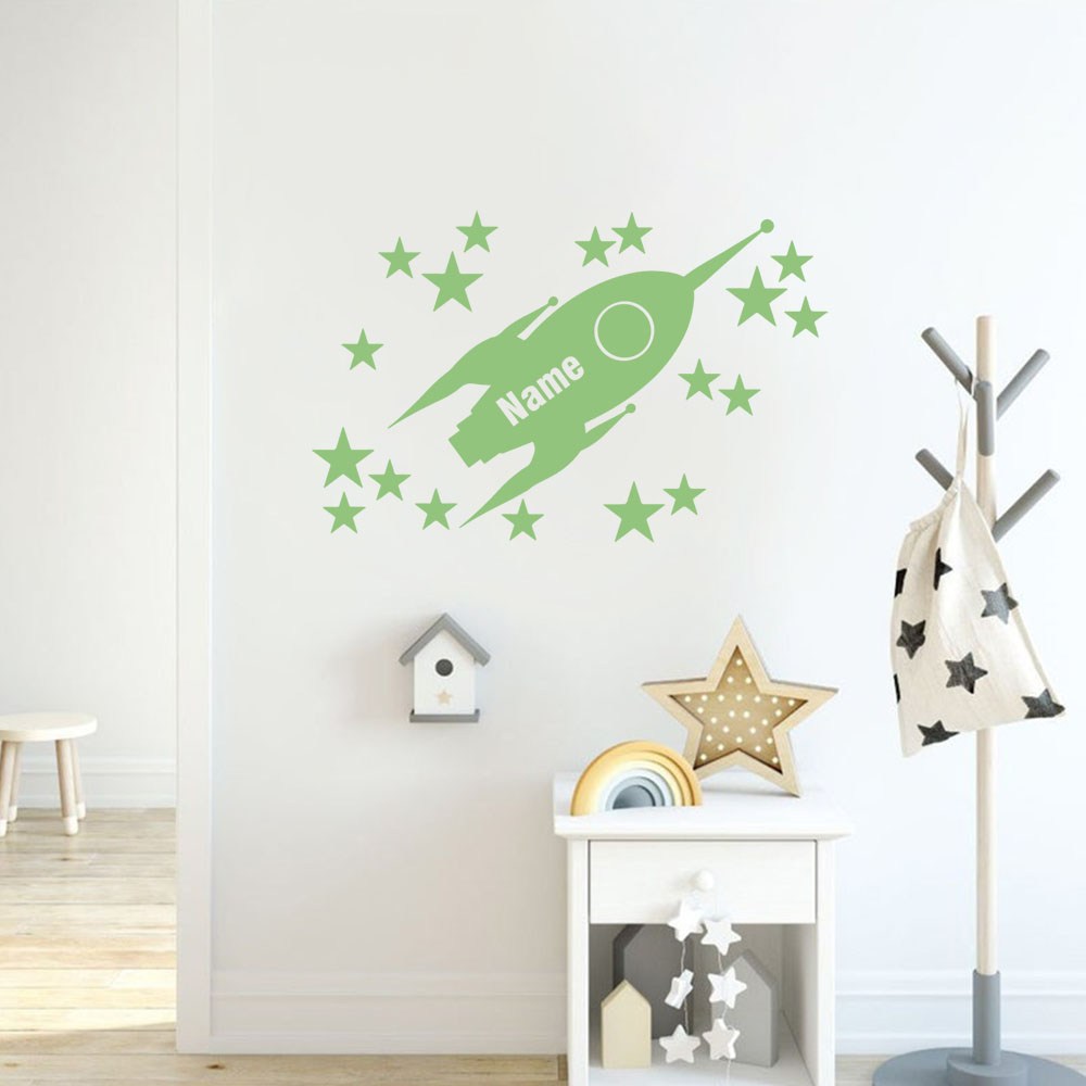 Home Decor Living Room - 1pc Cartoon Rockets and stars luminous