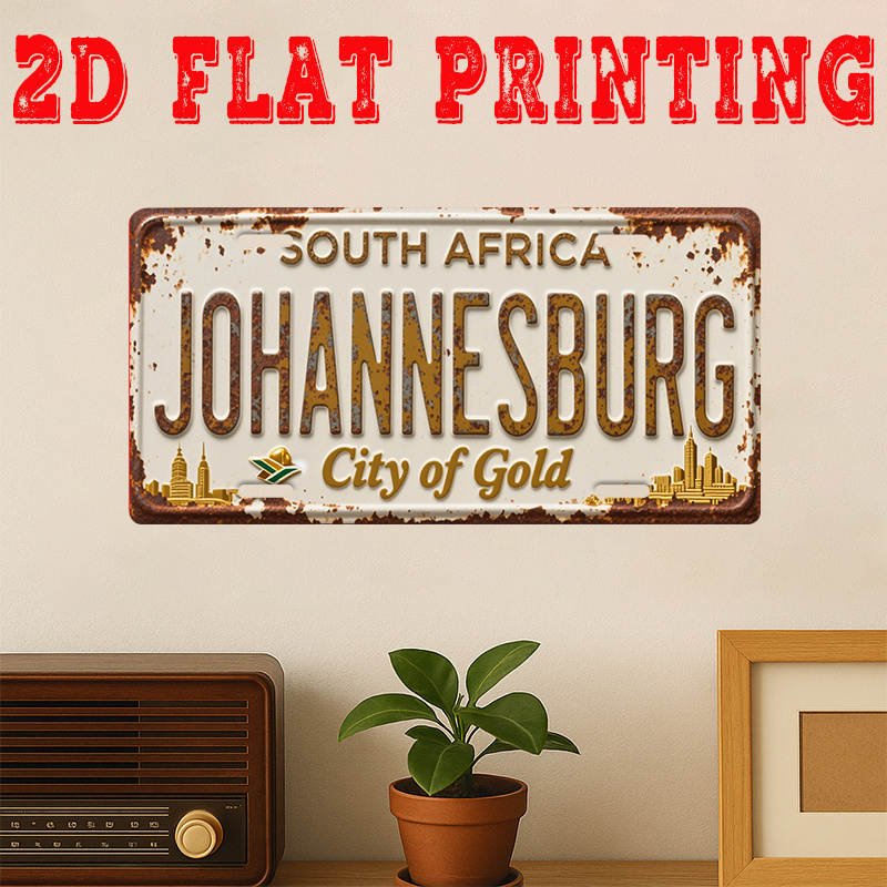 Home Decor Johannesburg - Vintage Metal Tin Sign Johannesburg City