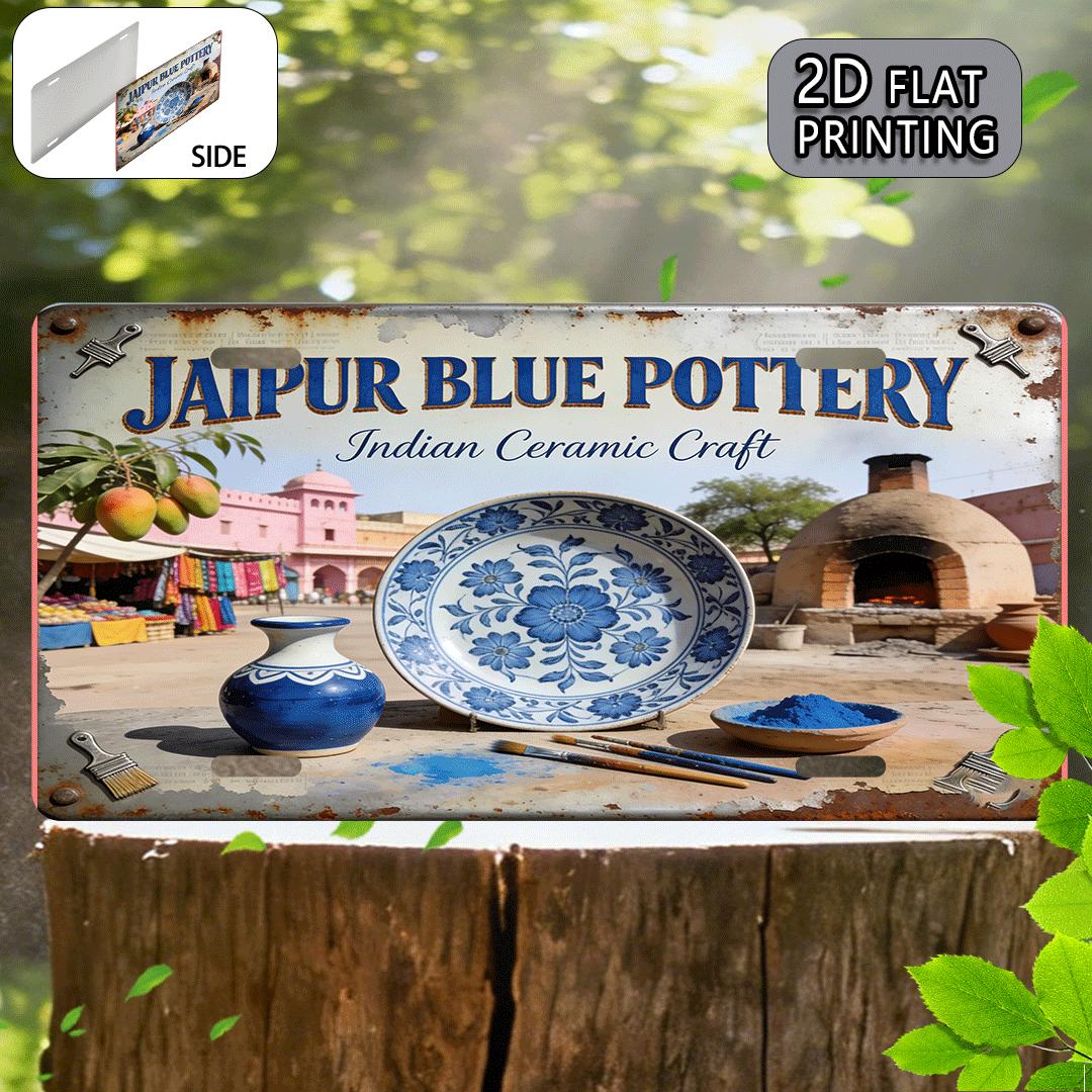 2D Flat, 1pc Jaipur Blue Potte - Home Decor Jaipur review and price