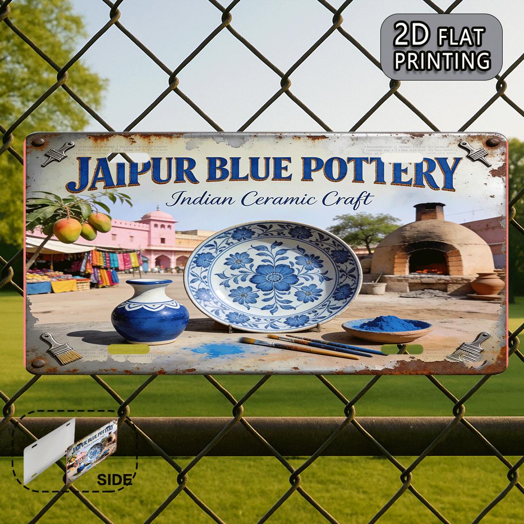 2D Flat, 1pc Jaipur Blue Potte - Home Decor Jaipur review and price
