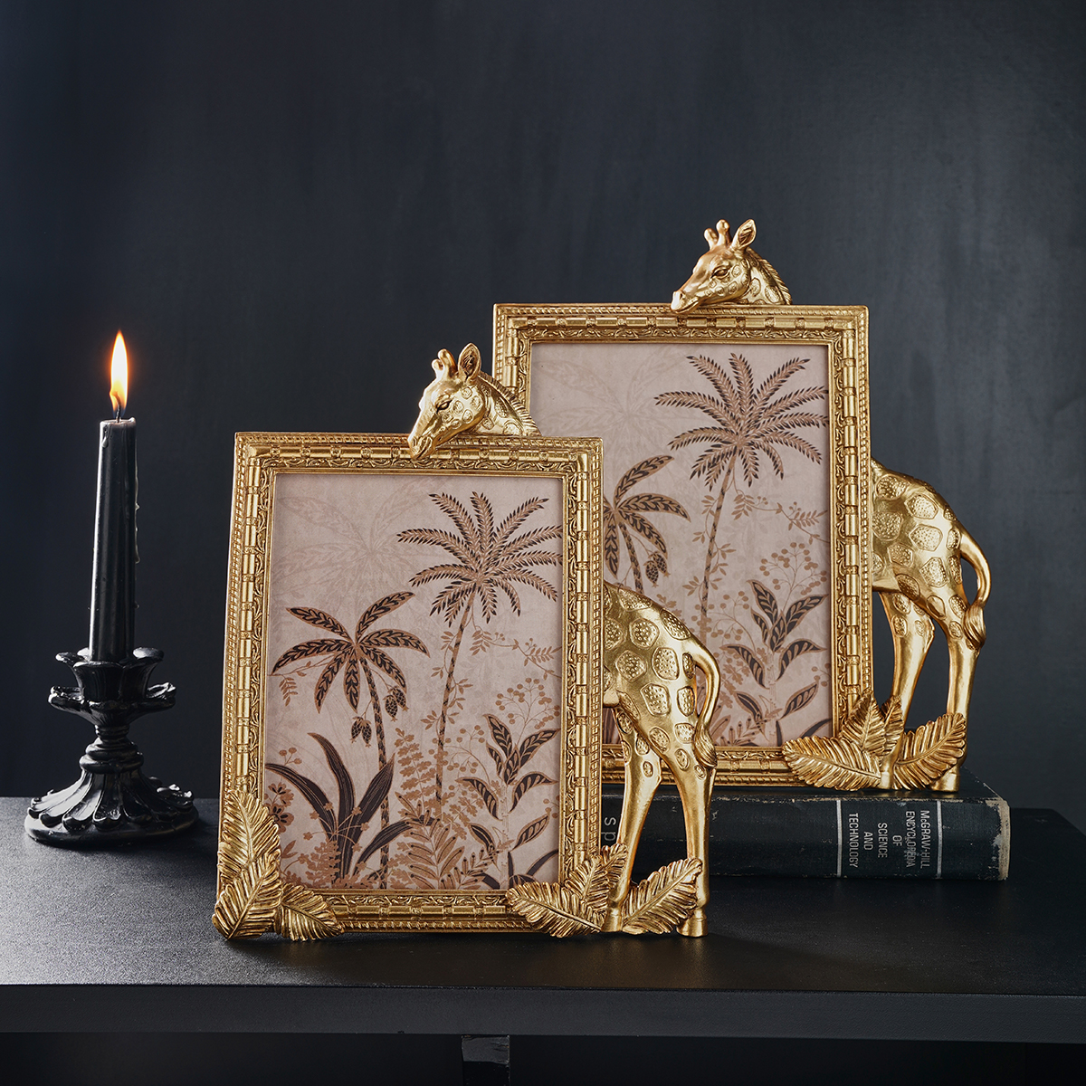1PC, golden resin material rec - Bamboo Photo Frame review and price