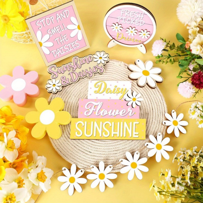 Daisy Tiered Tray Decor Summer - Home Decor Daisy review and price
