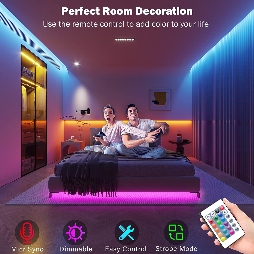 Led Lights for Bedroom 5050 RG - Home Decor Free App review and price