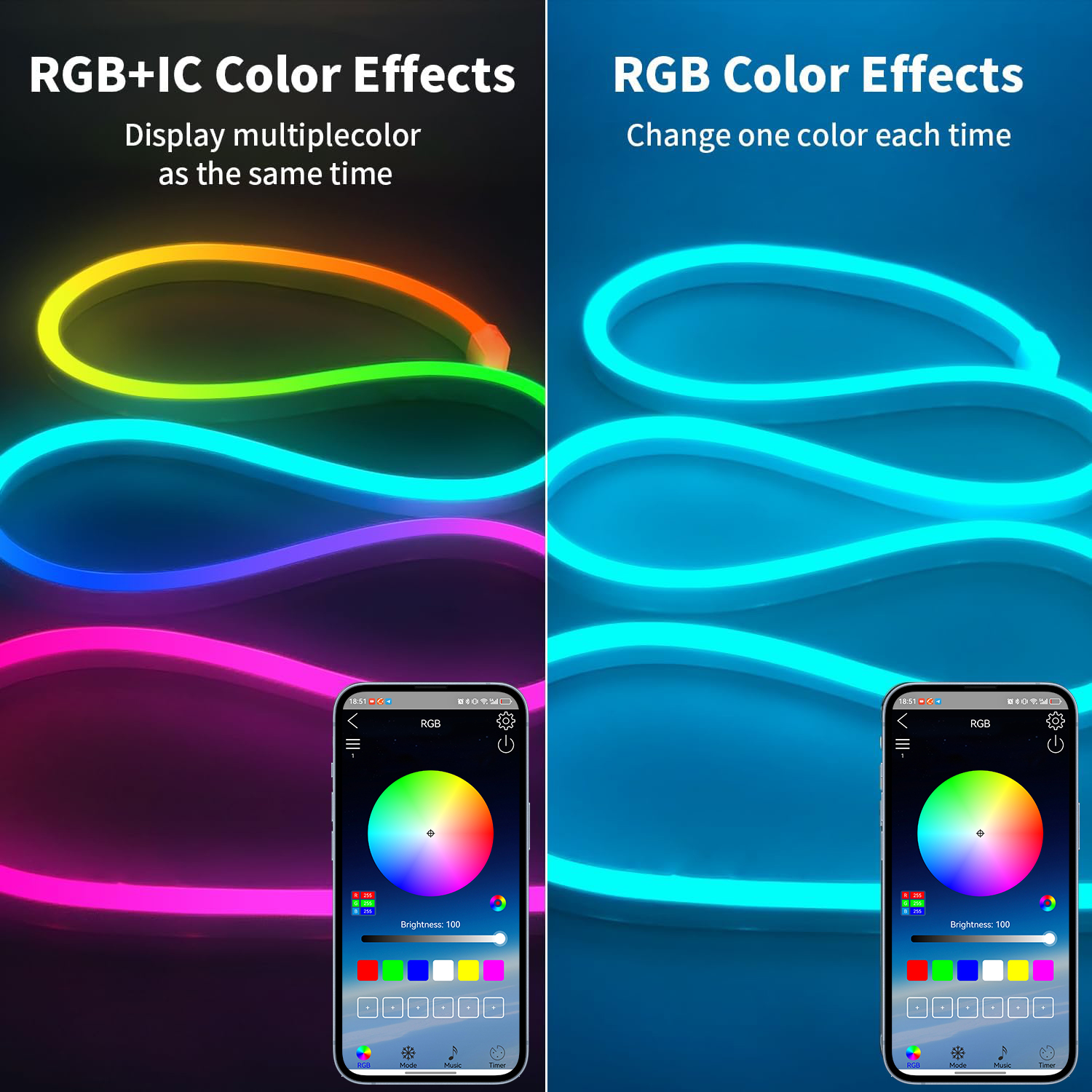 Bluetooth RGB Neon LED Strip 1 - Home Decor Free App review and price