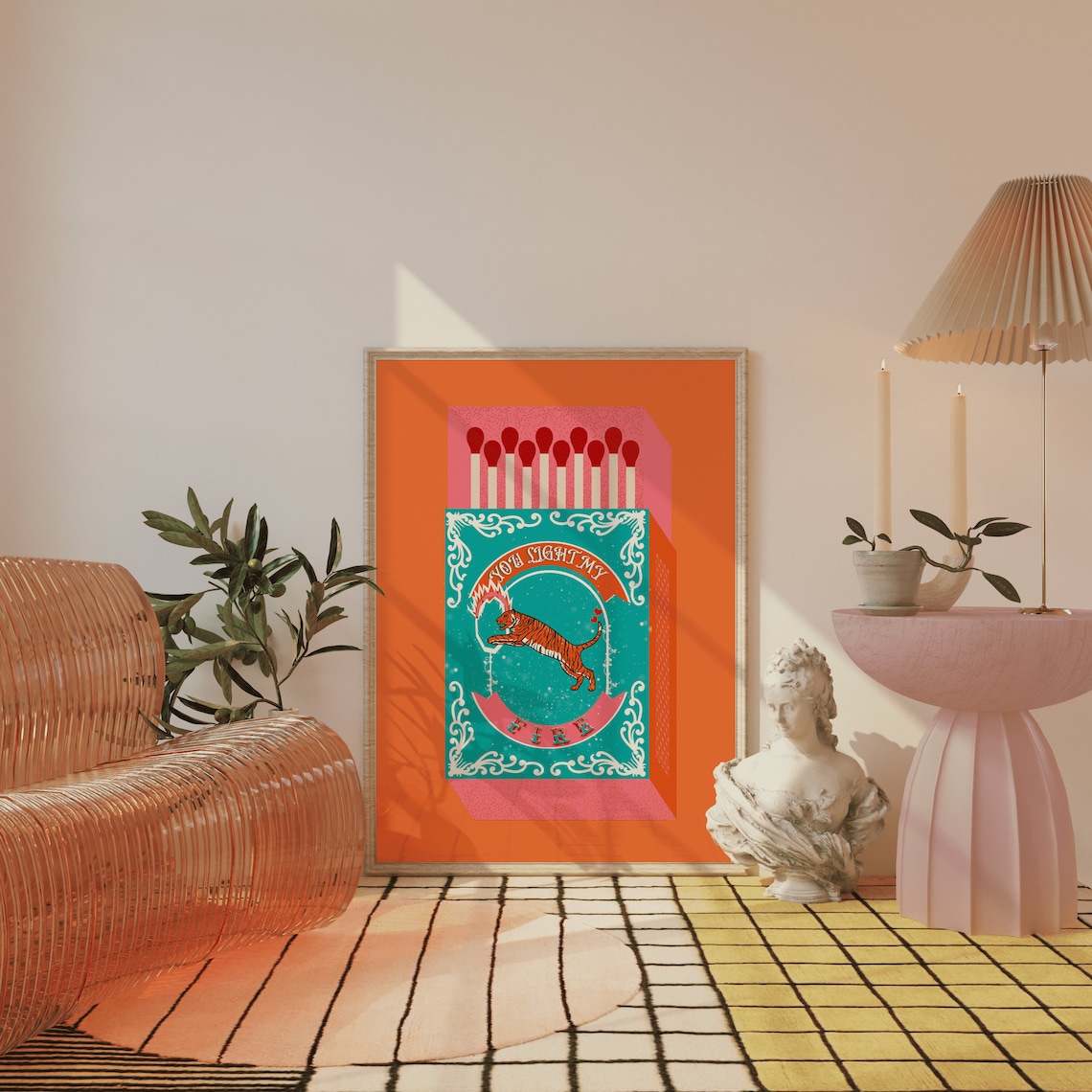 You Light My Fire Orange Match - Home Decor Orange review and price