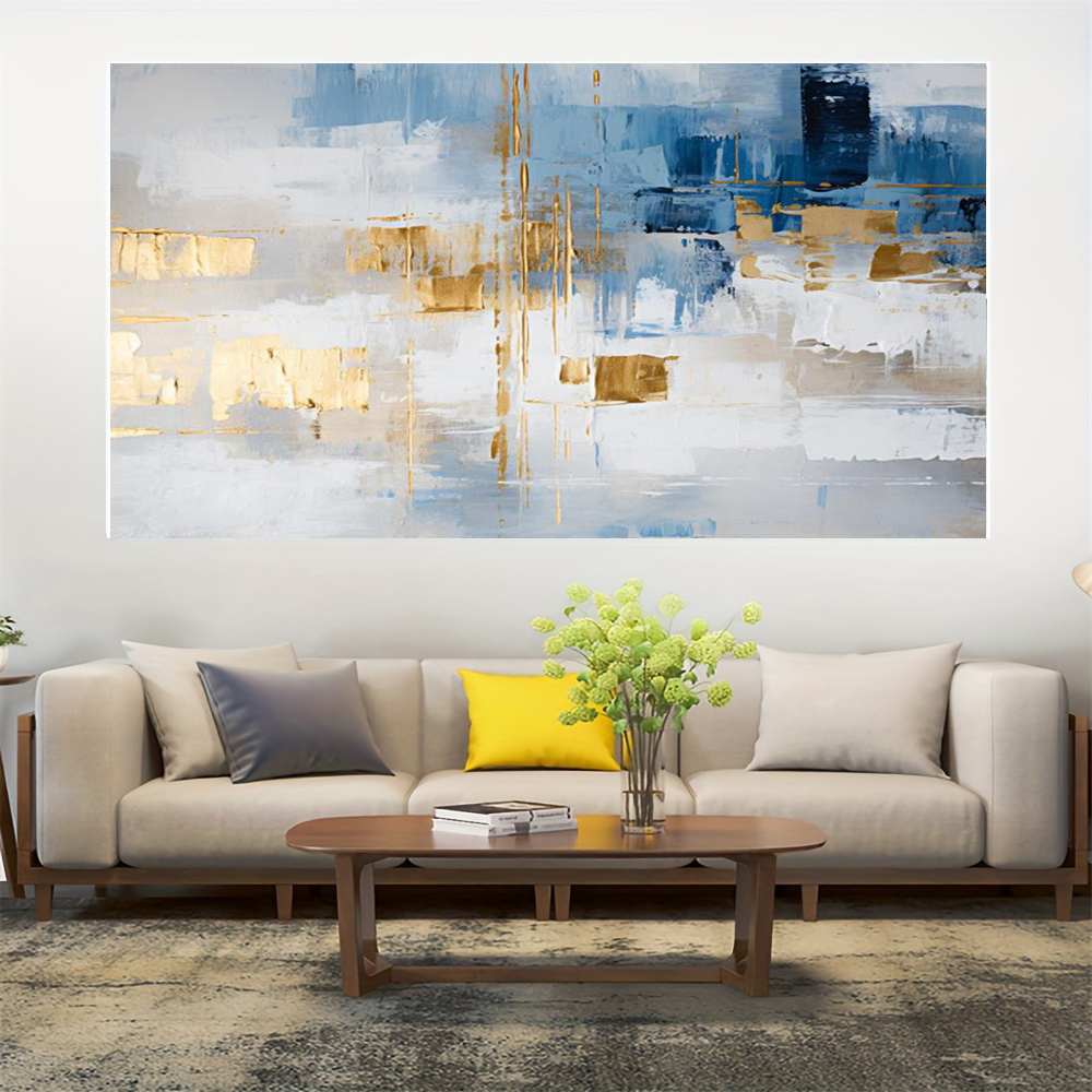 100% Handmade Abstract Oil Pai - Home Decor Orange review and price