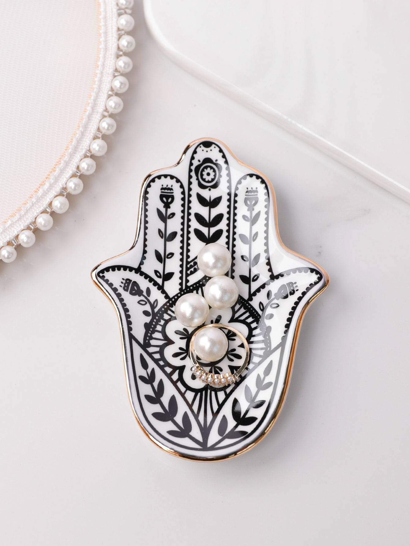 Ceramic Hand Trinket Dish, Sma - Ceramic Trinket Dish review and price