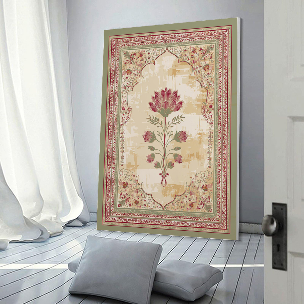 Mughal Floral Arch Canvas Prin - Home Decor Jaipur review and price