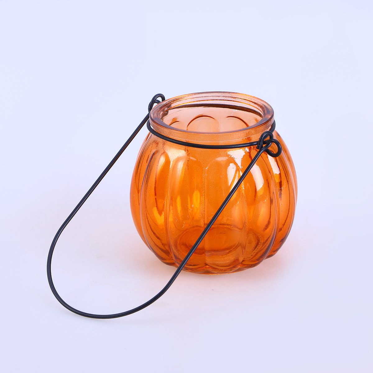 Vintage Pumpkin Glass Tealight - Home Decor Orange review and price