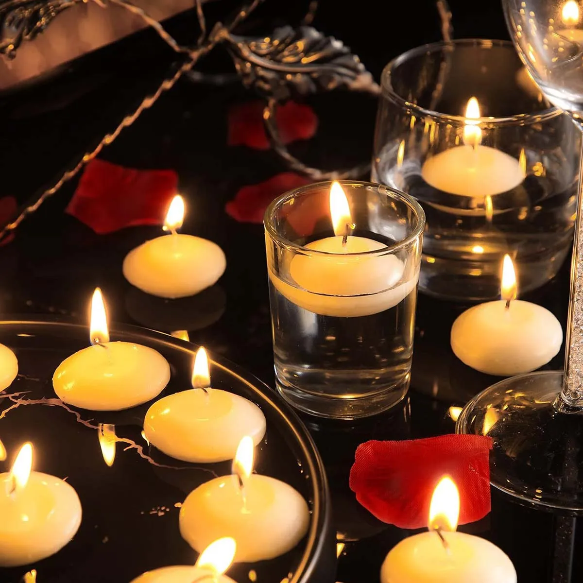 20pcs Ivory Floating Candles,  - Home Decor Vase review and price