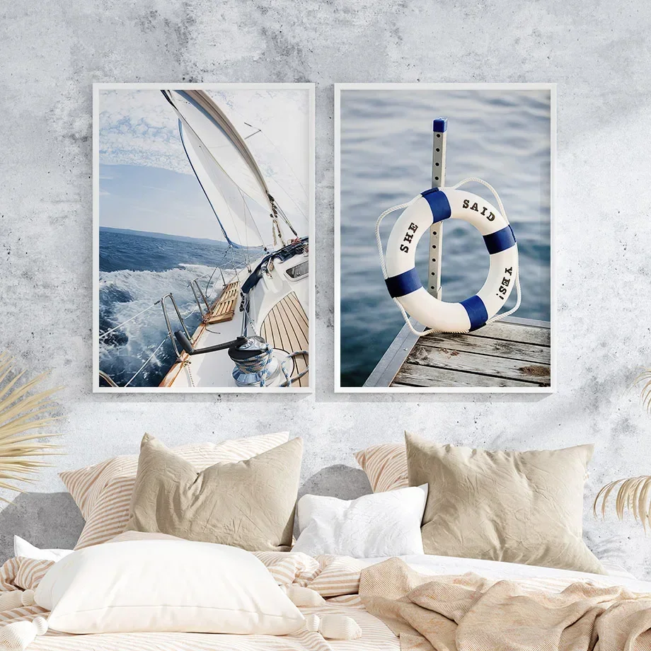 Blue Sea Sunshine Beach White  - Home Decor Vase review and price