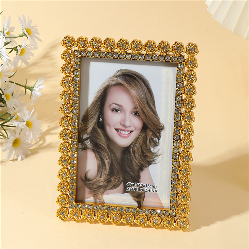 1Pc silver/gold floral Baroque - Bamboo Photo Frame review and price
