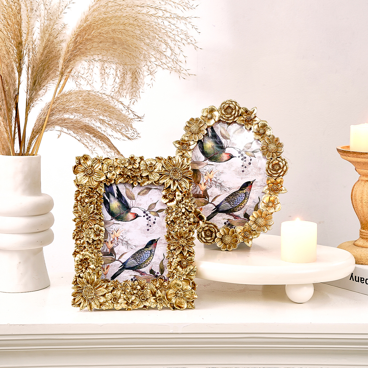 1PC, Golden Three-dimensional  - Bamboo Photo Frame review and price