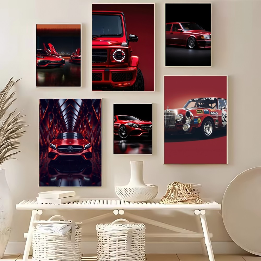 Red M-Mercedes B-Benz Poster M - Home Decor Living Room Ideas review and price