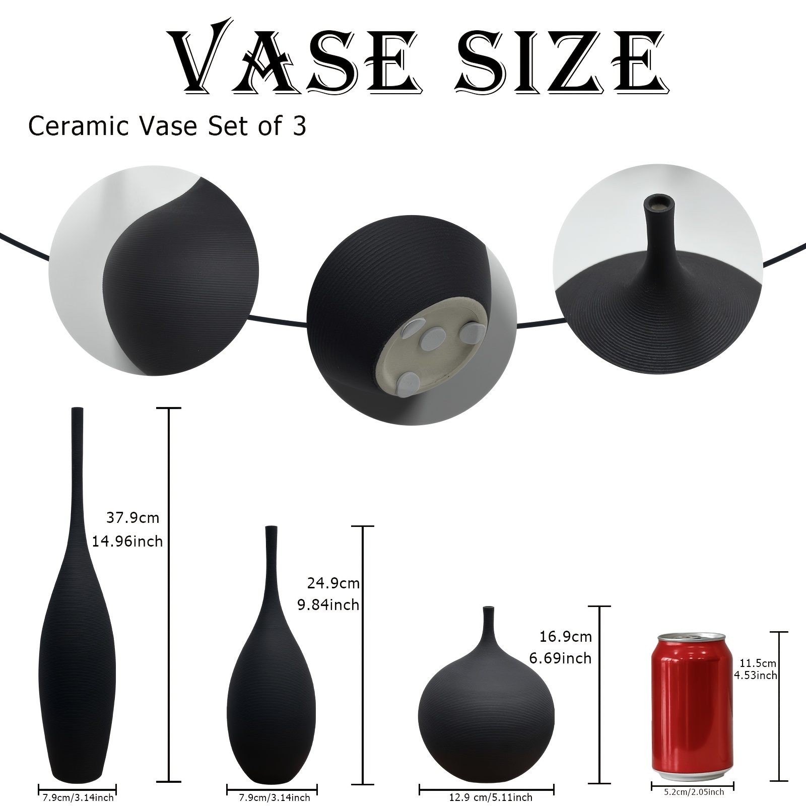 [Modern Boho Vases] Black Cera - Home Decor Vase With Flowers review and price