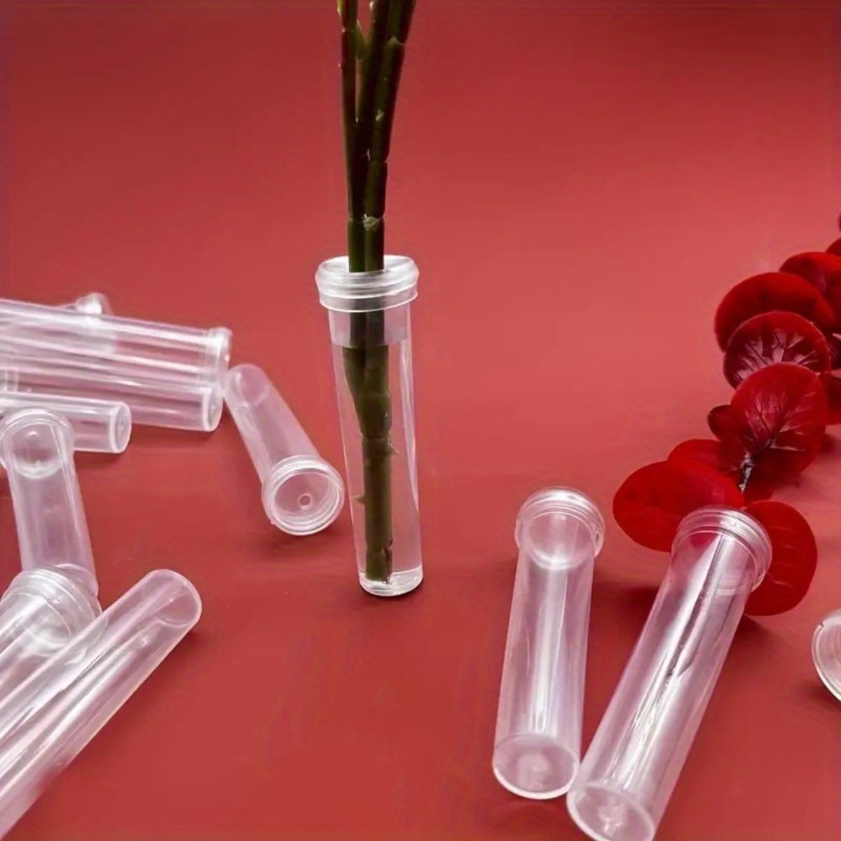 10Pc Transparent Plastic Flora - Home Decor Vase With Flowers review and price