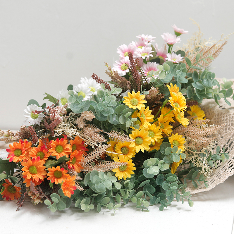 Yellow Daisy Eucalyptus Artifi - Home Decor Daisy review and price