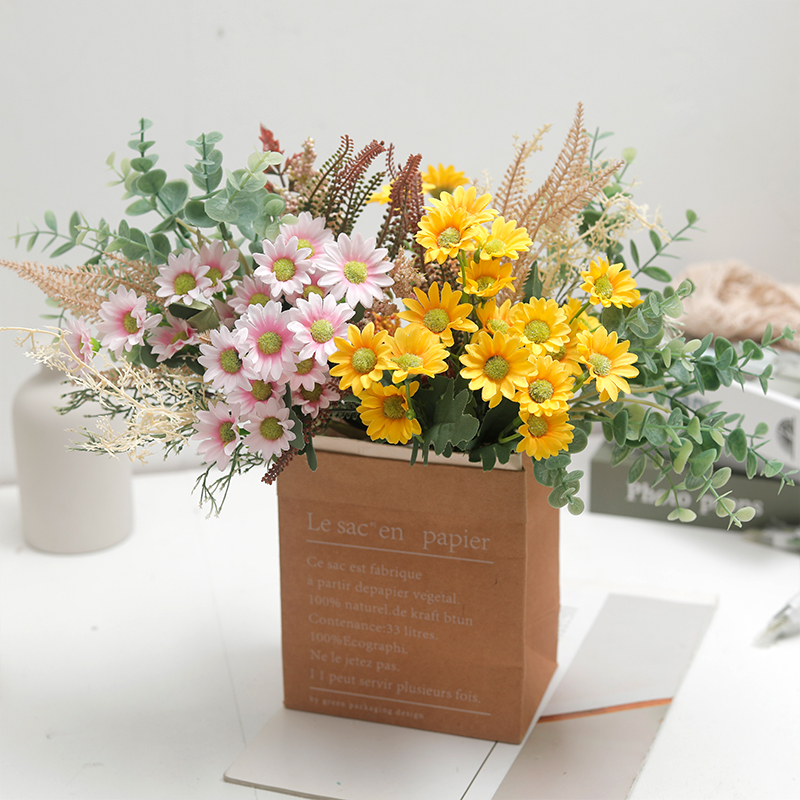 Yellow Daisy Eucalyptus Artifi - Home Decor Daisy review and price