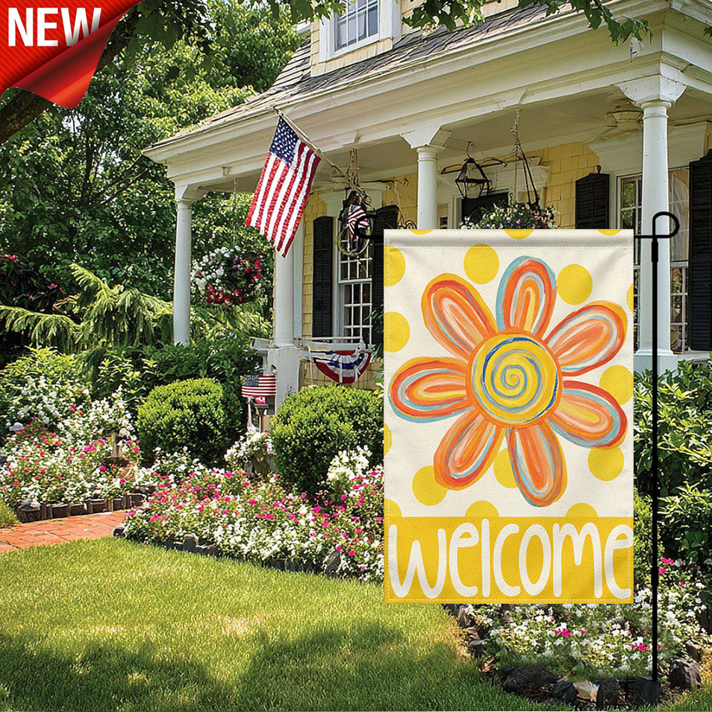 1PC, Welcome Floral Garden Fla - Home Decor Daisy review and price