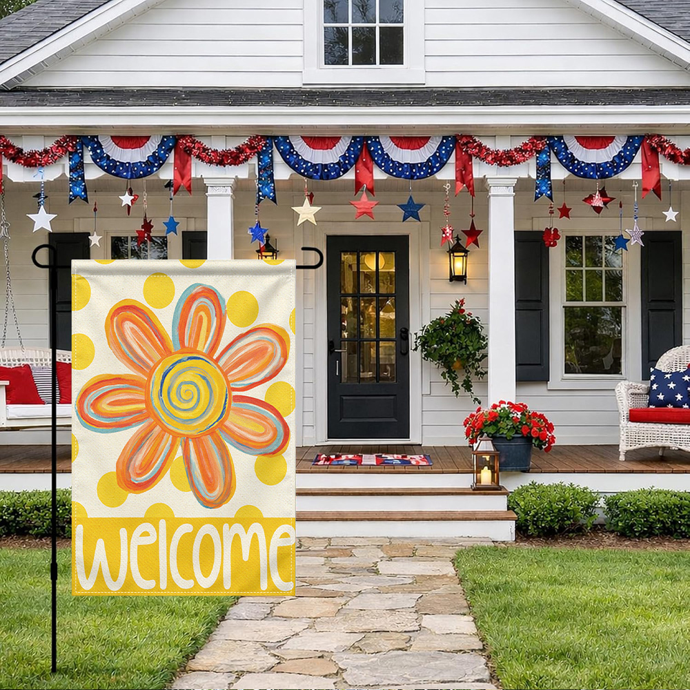 1PC, Welcome Floral Garden Fla - Home Decor Daisy review and price