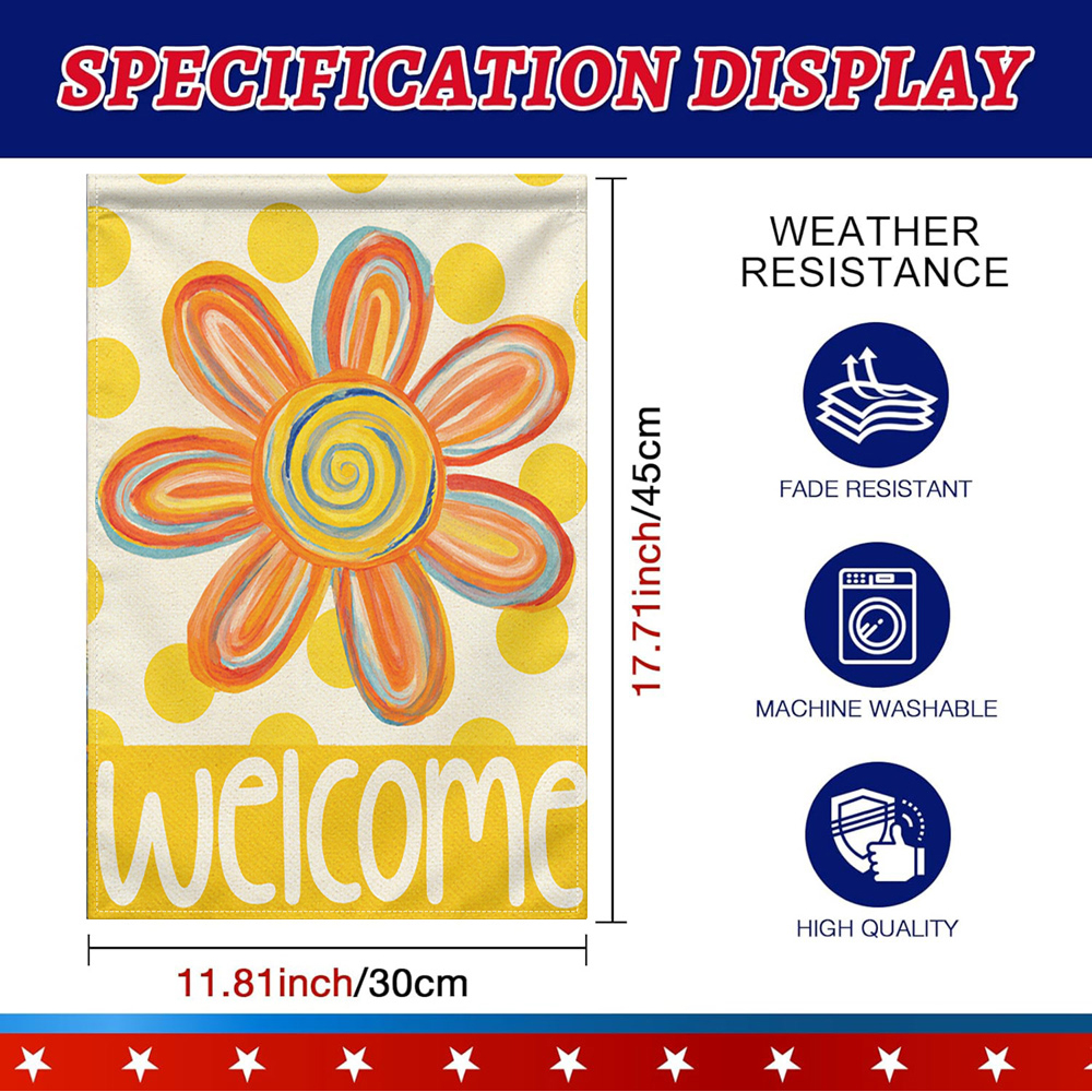 1PC, Welcome Floral Garden Fla - Home Decor Daisy review and price