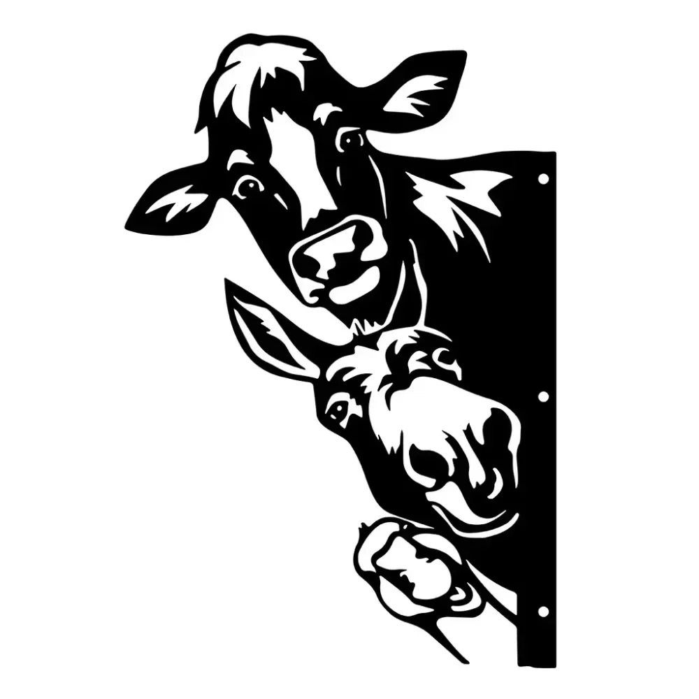 Black Rustic Metal Cow Donkey  - Home Decor Duck review and price