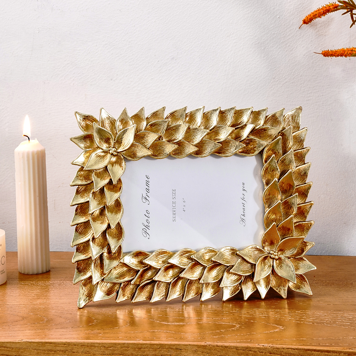 1PC, European retro style gold - Bamboo Photo Frame review and price
