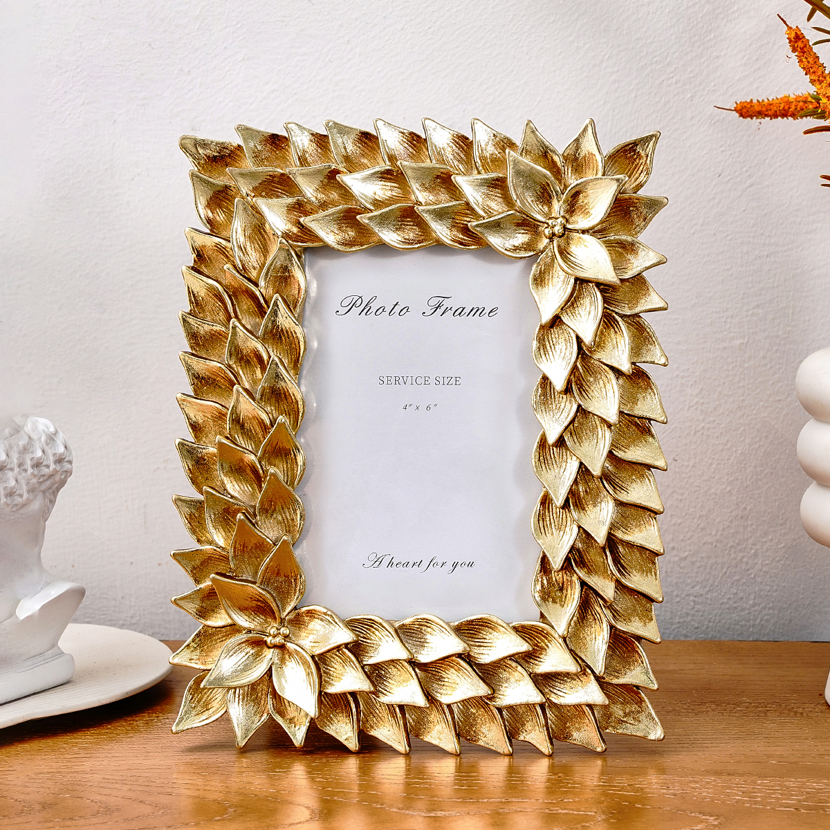 1PC, European retro style gold - Bamboo Photo Frame review and price