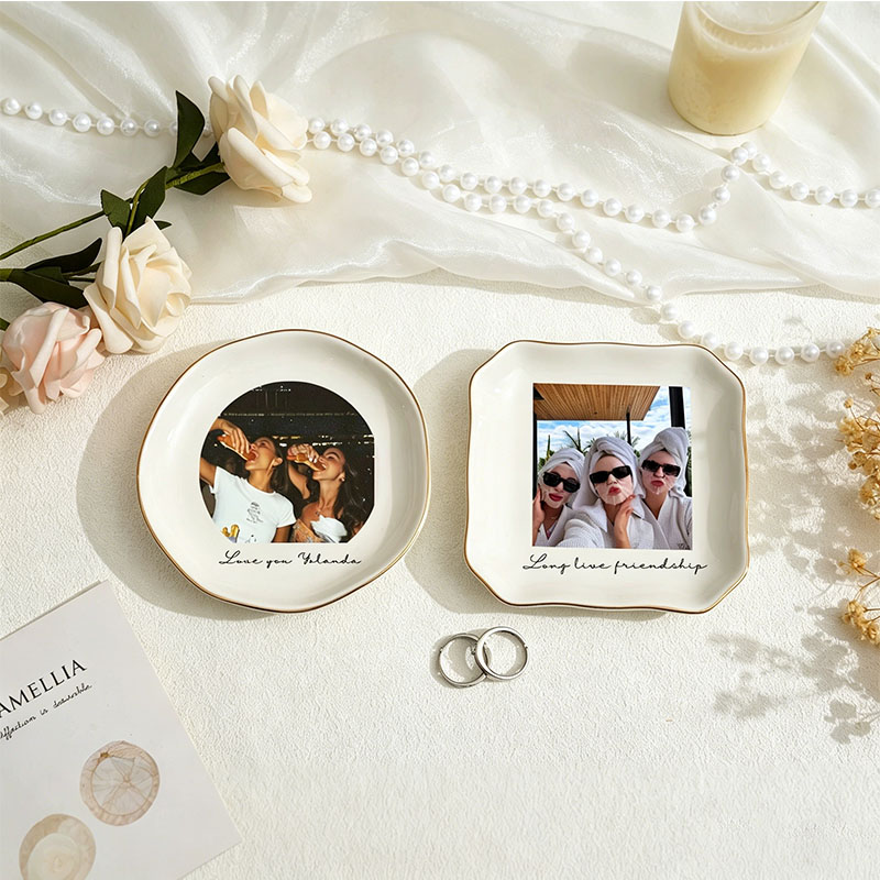 Personalised Bestie Photo Trin - Ceramic Trinket Dish review and price