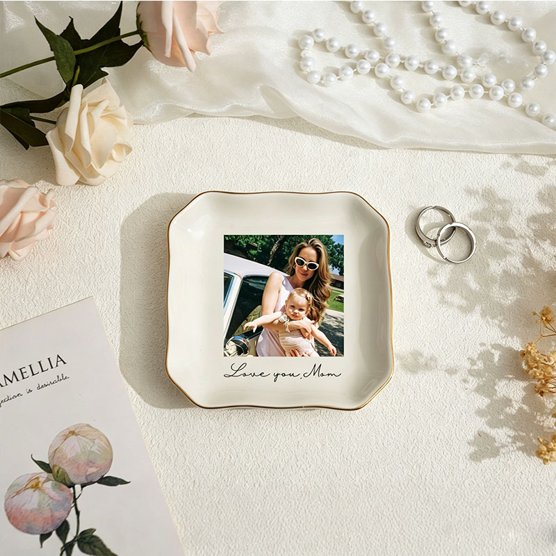 Personalised Bestie Photo Trin - Ceramic Trinket Dish review and price