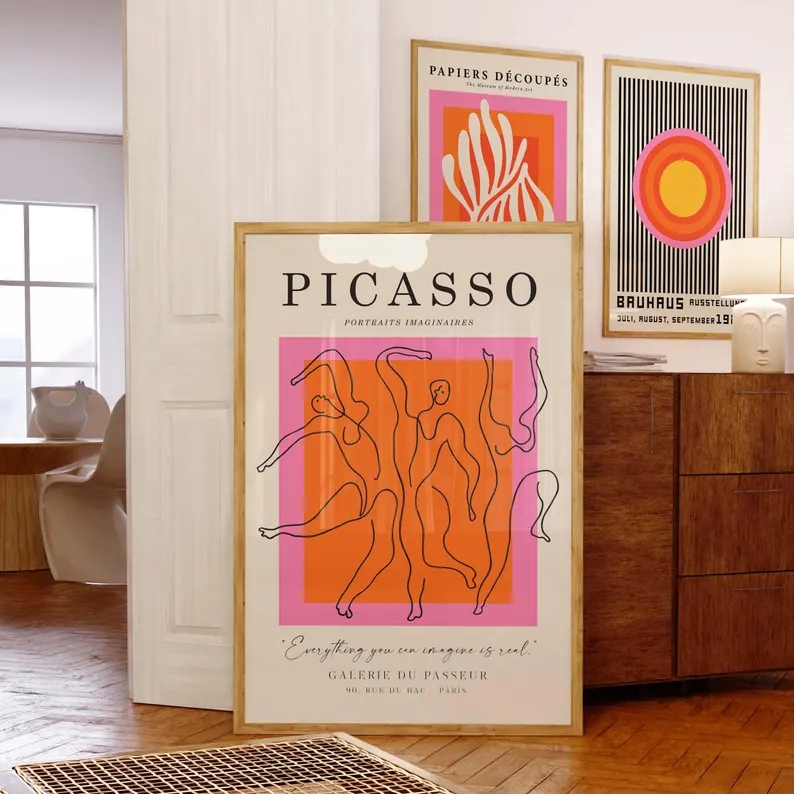 3pcsModern Orange  Bauhaus And - Home Decor Orange review and price