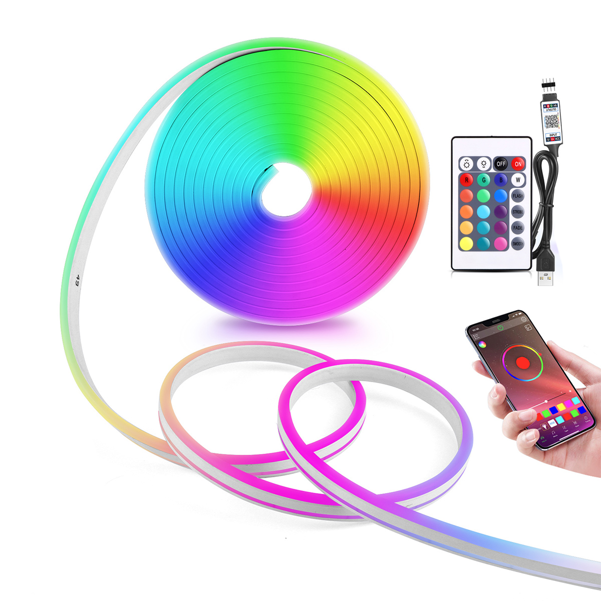 5V USB RGB Neon LED Strip Ligh - Home Decor Free App review and price