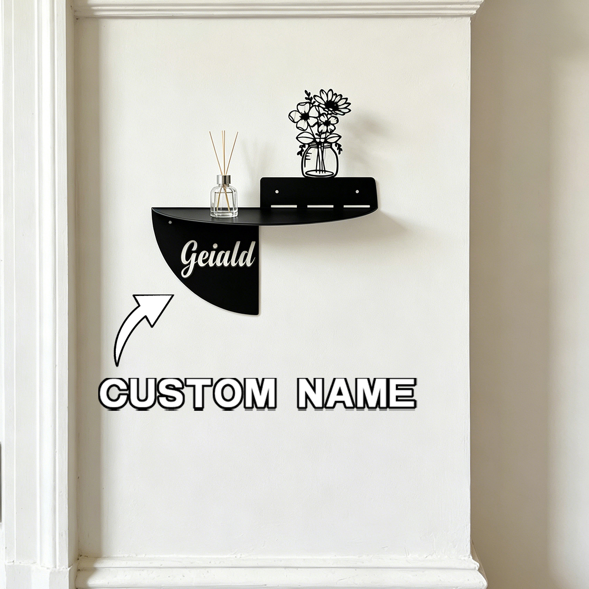Custom Text flowers Metal Wall - Home Decor Living Room review and price