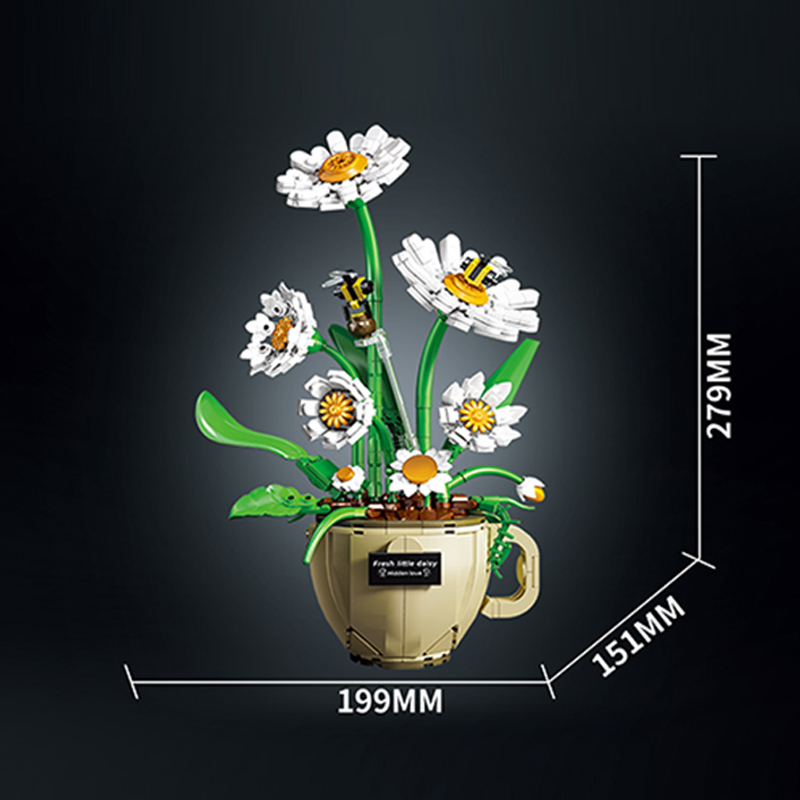 MOC Coffee Cup Flower Building - Home Decor Daisy review and price