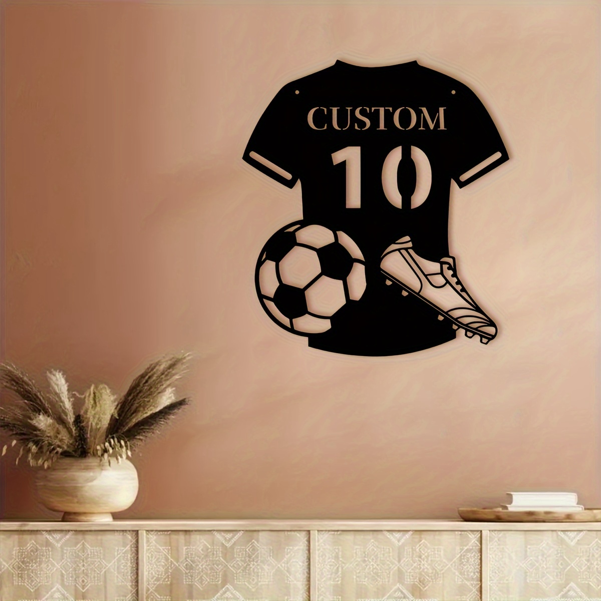 Custom Metal Soccer Jersey Sig - Home Decor Living Room review and price