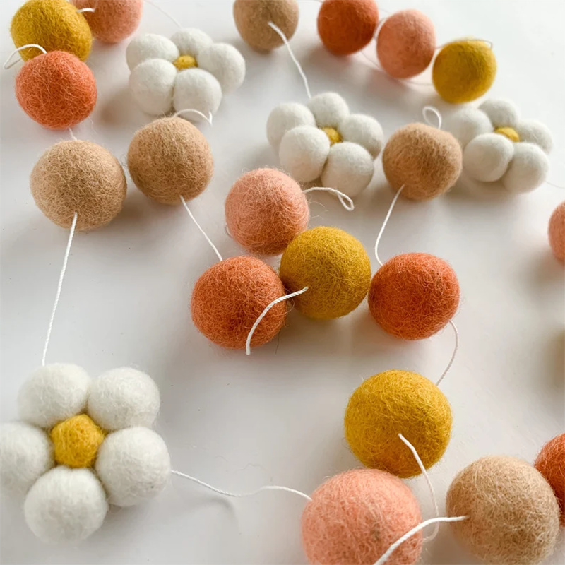 Ins Wool Felt Balls Daisy Flow - Home Decor Daisy review and price