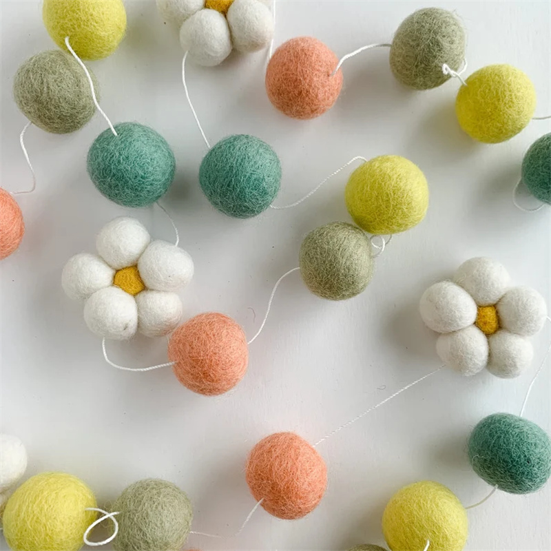 Ins Wool Felt Balls Daisy Flow - Home Decor Daisy review and price