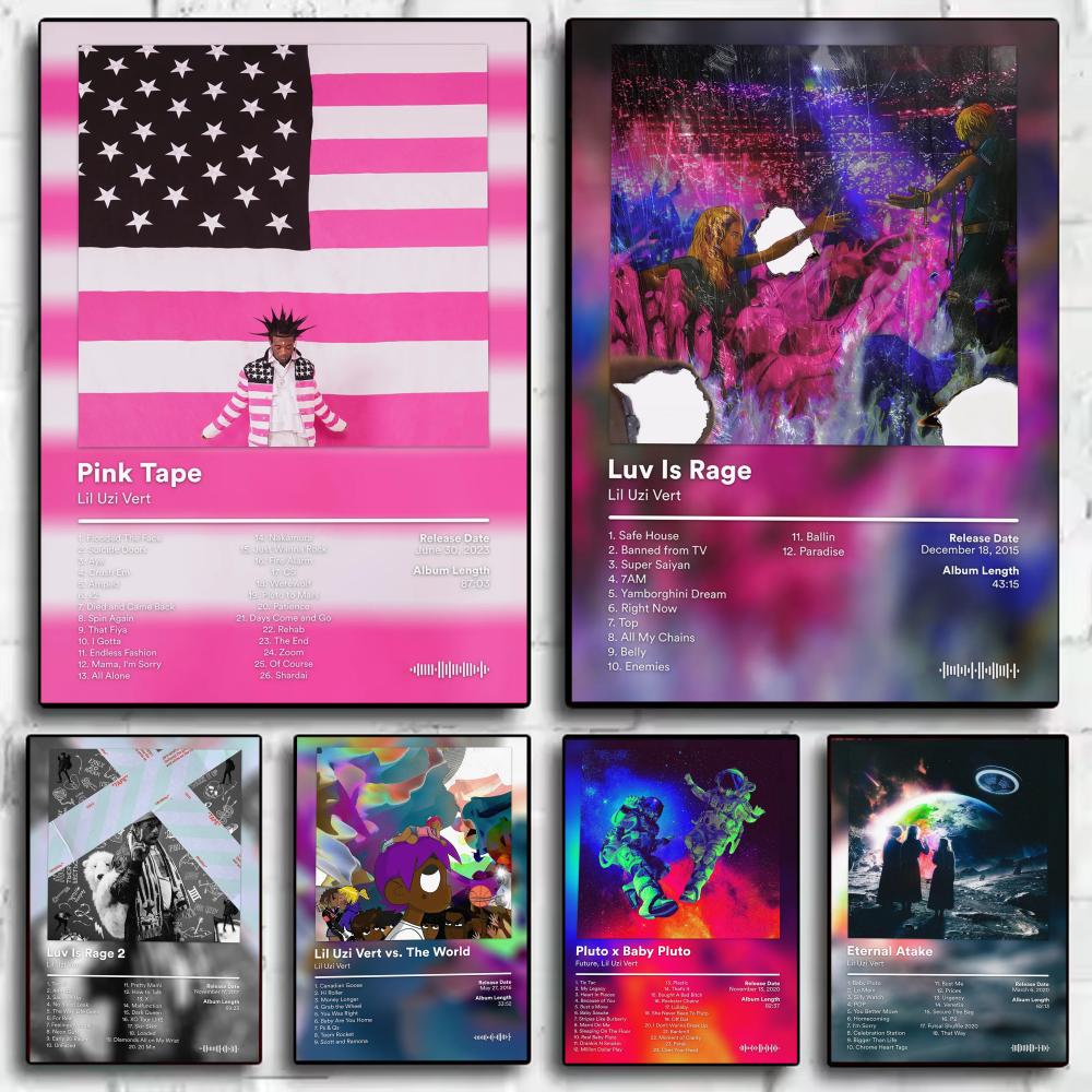 Lil U-Uzi V-Vert Album Poster  - Home Decor Living Room Ideas review and price