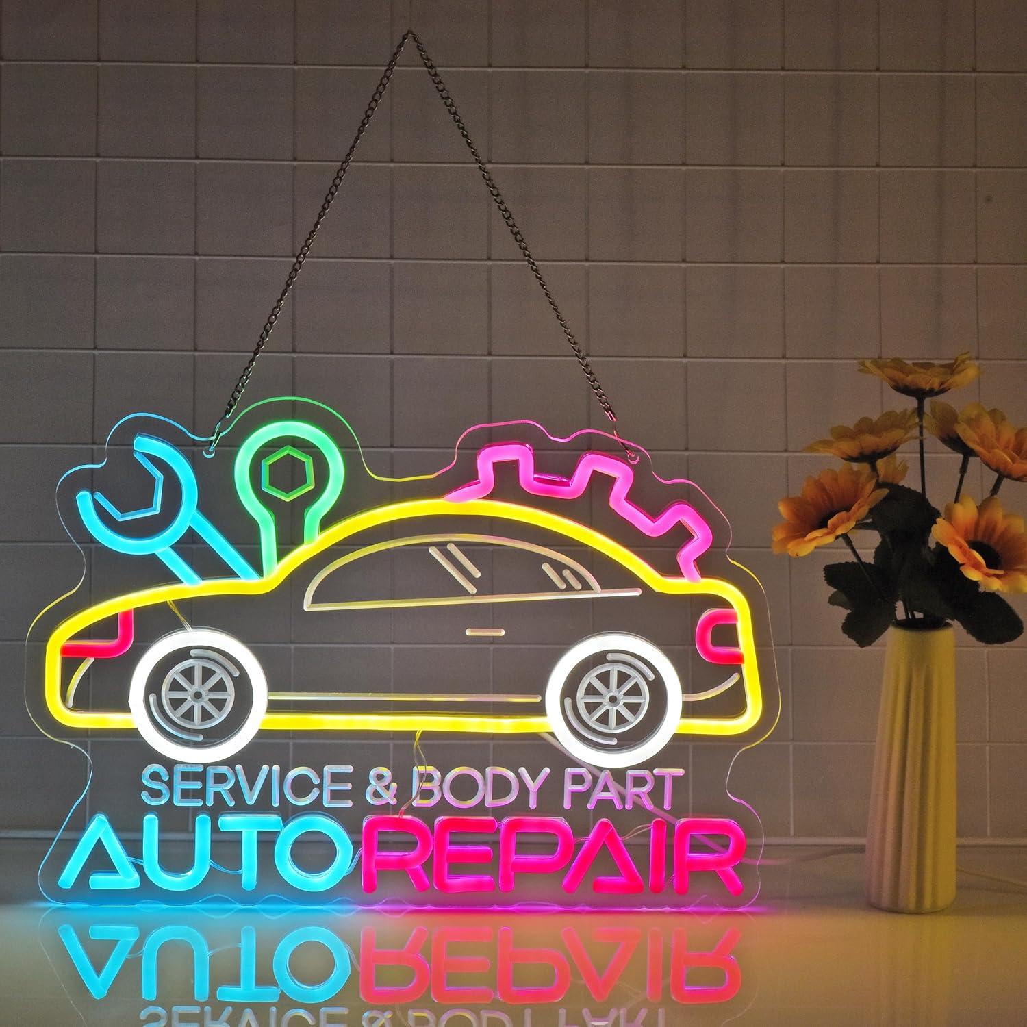 Auto Repair Neon Sign Neon Lig - Home Decor Wall Art review and price