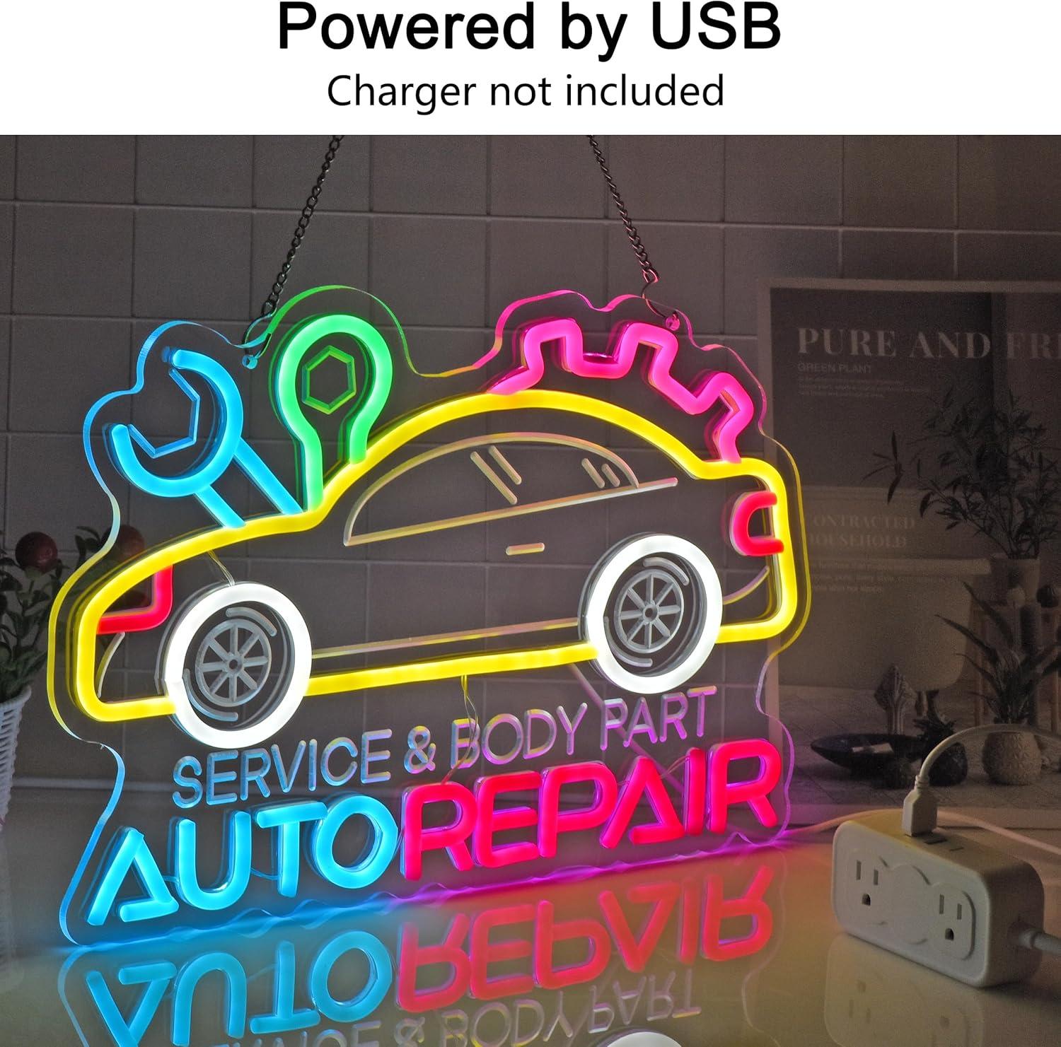 Auto Repair Neon Sign Neon Lig - Home Decor Wall Art review and price