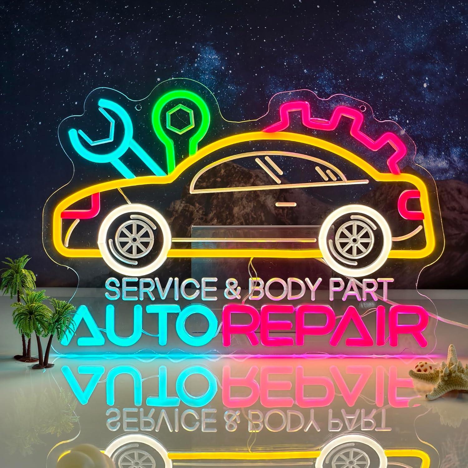 Auto Repair Neon Sign Neon Lig - Home Decor Wall Art review and price