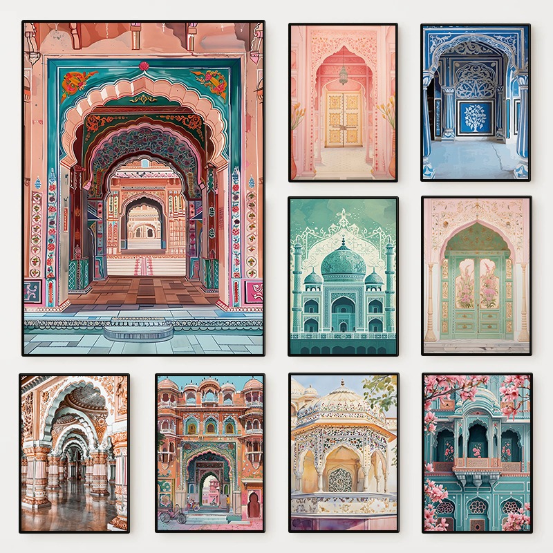 Watercolor Jaipur Indian Palac - Home Decor Jaipur review and price
