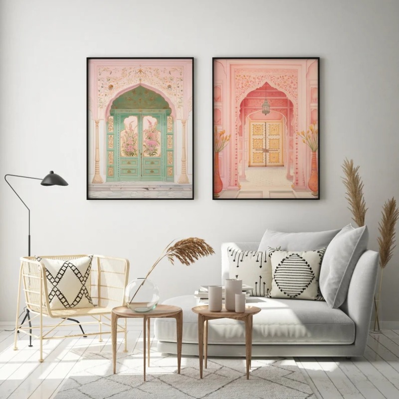 Watercolor Jaipur Indian Palac - Home Decor Jaipur review and price