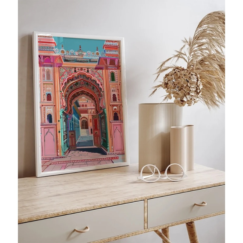 Watercolor Jaipur Indian Palac - Home Decor Jaipur review and price
