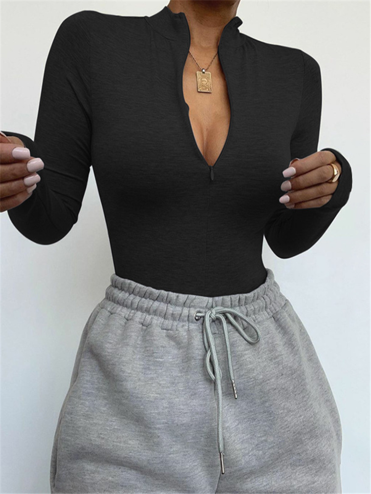 Shestyle Solid Zipper Bodycon  - Home Decor Zara review and price